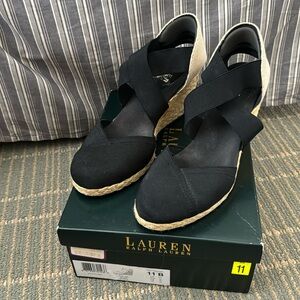 Ralph Lauren espadrilles  black canvas